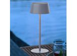 Brillante Lampada Da Tavolo Solare Da Esterno Picco Grigio | Ricaricabile Via Solare E Usb | 4W 300Lm 3000K | Metallo/Plastica