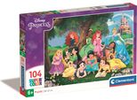 Puzzle Cle 104 Superkolor Disney Princess 25743