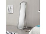 Specchio A Stelo 'Arezzo' 160X40 Cm Rettangolare Inclinabile Argento