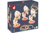 Gioco Del Lancio Degli Anelli Janod - Gioco Di Destrezza Con Cavalli Di Legno Per Bambini