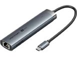 Vention 6-In-1 Da USB-C A Hdmi / 2 X Usb 3.0 / USB-C / RJ45 / Pd Docking Station 0,15M Grigio Alluminio A