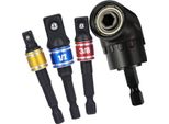 4Pcs Adattatore Per Trapano 105�� Bit Angolato 1/2In 3/8In 1/4In 360�� Adattatori Per Dado E Vite