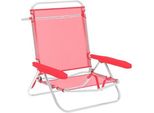 Sedia Pieghevole Marbueno 5 Posizioni Alluminio Corallo Spiaggia E Piscina 63X76X78 Cm 10358