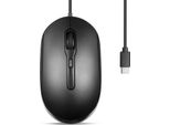 Perixx PERIMICE-222CB, Mouse, Ottico, 4 Pulsanti, Silenzioso, USB-C, Nero