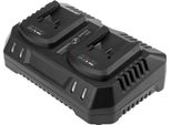 Caricabatterie Graphite Multi-Caricatore Con Due Connessioni - Caricabatterie Doppio Energy+ - 18V Li-Ion, Carica 2 Batterie Contemporaneamente, Funzione Di Ricarica Rapida, Per Professionisti