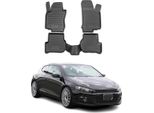 2008-2017 Vw Scirocco Tappetini Tpe Nero 4 Pz