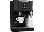 Klarstein 1,4 L Siebträgermaschine für 2 Tasse Kaffee, Mini Espressomaschine mit Milchschäumer, 20 Bar Siebträger Kaffeemaschine Klein, Gute Espresso Kaffeemaschine, Edelstahl-Espressomaschinen 1450 W