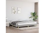 The Living Store Struttura Letto Grigio Chiaro 200X200 Cm In Tessuto