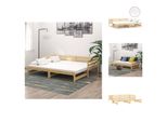 Vidaxl Letto Da Giorno Allungabile 2X(90X200) Cm In Legno Di Pino Massiccio - Letti E Strutture Letto