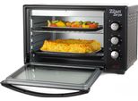 Zilan Minibackofen 45 Liter Konvektion 60 min Timer Ober-Unterhitze Mini Backofen Kleiner Backofen Elektrischer Backofen
