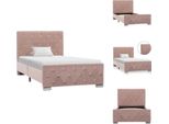 Vidaxl Struttura Letto In Velluto Rosa 90X200 Cm - Letti E Strutture Letto