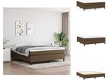 Vidaxl Letto A Molle Insacchettate In Tessuto Marrone Scuro 160X200 Cm - Letti E Strutture Letto