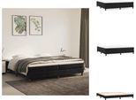 Vidaxl Letto Boxspring Nero 200X200 Cm In Velluto - Letti E Strutture Letto