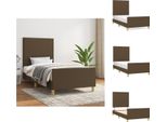 Vidaxl Struttura Letto Con Testiera In Tessuto Marrone Scuro 80X200 Cm - Letti E Strutture Letto