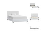 Vidaxl Struttura Letto In Pelle Finta Bianca 100X200 Cm - Letti E Strutture Letto