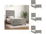 Vidaxl Struttura Letto Con Testiera In Velluto Grigio Chiaro 80X200 Cm - Letti E Strutture Letto