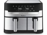 Moulinex Dual Easy Fry EZ905D20 Friggitrice Doppia 8,3 L Indipendente 2450 W Friggitrice Ad Aria Calda Nero Acciaio Inox