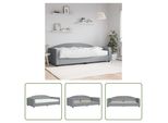 The Living Store Letto Da Giorno Con Materasso Grigio Chiaro 100X200 Cm In Tessuto