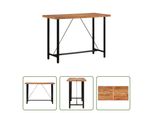 The Living Store Tavolo Da Bar 150X70X107 Cm In Legno Massiccio Di Acacia E Ferro