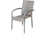 Casaria® Set 4 Sedie Da Giardino In Polyrattan Impilabili Regolabili Con Portata Di 160 Kg Per Balcone Terrazza Sedia Esterno Sedia Da Tavolo