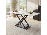 Flieks Tavolo Da Pranzo Tavolo Da Cucina Allungabile, Tavolo Da Pranzo Tavolo Da Sala Da Pranzo Rettangolare, Tavolo Con Gambe In Metallo, Tavolo Da Lavoro, 120/160X80X75 Cm, Bianco
