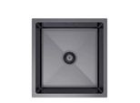 Qls Lavello Sottopiano In Acciaio Inox Vivi 47 X 45 Cm Grafite Con Sifone 11230