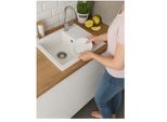 Lavello Qls Con Scolapiatti Luna 59X44 Cm Reversibile Incl. Sifone Bianco 11337