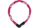 Lucchetto A Catena Abus Tresor 1385 - Lucchetto A Combinazione In Acciaio Temprato - Catena Quadrata Di 7 Mm Di Spessore - Livello Di Sicurezza Abus 7 - 85 Cm - Corallo