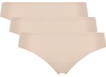 Slip Da Donna Chantelle, Confezione Da 3 - Softstretch, Senza Cuciture, Invisibile, Taglia Unica 36-44 Beige Taglia Unica