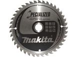 Lama Circolare Makita Specialized Tct T.C.T - 165 X 20 Mm - 40 Denti - Legno Con Chiodi