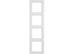 Berker 10146089 Cornice A 4 Ingressi Q.1, Bianco Polare Vellutato