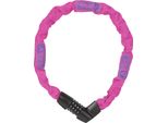 Lucchetto A Catena Abus Tresor 1385/75 Neon - Lucchetto A Combinazione In Acciaio Temprato - Catena Quadrata Spessa 6 Mm - Livello Di Sicurezza Abus 6 - 75 Cm - Rosa