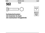Din 961 Vite A Testa Esagonale Con Filettatura A Passo Fine Vg M12X45 Acciaio 10,9 Brillante 100 Pz