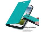 Cadorabo Custodia Per Samsung Galaxy S4 Custodia Protettiva In Turchese Custodia Per Cellulare Cover Chiusura Magnetica
