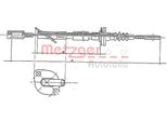 Cavo Di Azionamento Frizione 776Mm Metzger Per Fiat Cinquecento (170_)