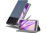Cadorabo Custodia Per Samsung Galaxy J3 2017 Custodia Protettiva In Blu Custodia Per Cellulare Custodia A Libro Cover