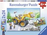 Puzzle Ravensburger 7802 Escavatore E Trattore Forestale 2 X 24 Pezzi 7802