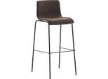 Clp Sgabello Da Bar Hover In Tessuto Telaio A 4 Gambe Telaio A 4 Gambe, Marrone Nero