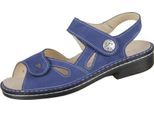 Finn Comfort Costa Sandalo Da Donna, Comodo, Blu, In Pelle, Nuovo - Sandalo Da Donna, Comodo/Allentato, Blu, In Pelle (Nabuk)