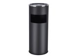 Posacenere A Piedistallo 30 L Con Posacenere Nero 60,5 X 24,5 Cm Per Uso Esterno Cestino Per Rifiuti Con Contenitore Interno Songmics LTB17C