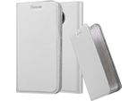 Cadorabo Custodia Per Cellulare Per Motorola Moto G5S Custodia Protettiva In Argento Cover Etui Book Case Booklet