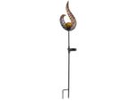 Globo Luce Solare In Metallo Nero Con Un Led Con Picchetto A Terra Altezza 90Cm