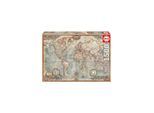 Educa Il Mondo, Puzzle Geografico Con Mappa Politica, Multicolore, 1500 Pezzi (16005) Educa