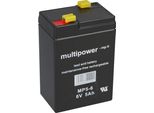Batteria Al Piombo Multipower MP5-6 Pb 6V / 5Ah Faston 4,8