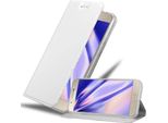 Cadorabo Custodia Per Cellulare Per Samsung Galaxy A8 2015 Custodia Protettiva In Argento Cover Etui Book Case Booklet