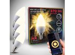 Lampadine Led Smart E14, Set Di 4, Dimmerabili Con Lo Smartphone, Luce Calda 2700K, Funzionano Con App Per Ios E Android, Amazon Alexa, Google Home, Lampadina Wi-Fi 5.5W 470Lm, Attacco Piccolo E14