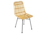 Sedia "Kubu"" - Metallo E Rattan Naturale - Atmosphera CréAteur D'intéRieur"