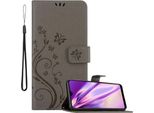 Cadorabo Cover Per Samsung Galaxy A40 Cover Protettiva In Grigio Cover Protettiva Cover Per Telefono Cellulare Cover Fiori Custodia Fiore
