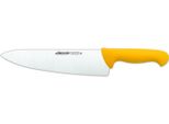 Coltello Da Cuoco Arcos Color - Prof 290800 In Acciaio Inox Nitrum E Mango Polipropilene Giallo Ergonomico Con Lama Da 25 Cm, Vetrina.