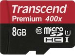 Transcend Microsdhc 8GB Classe 10 UHS-I 400X + Adattatore Sd
